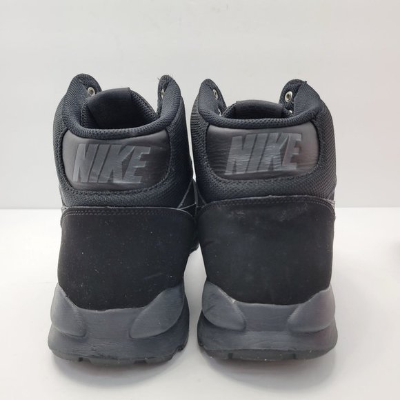 Nike Hoodland 2013 Men's Mids Suede Triple Black Shoes 654888-090 US Size 13 - Picture 4 of 8